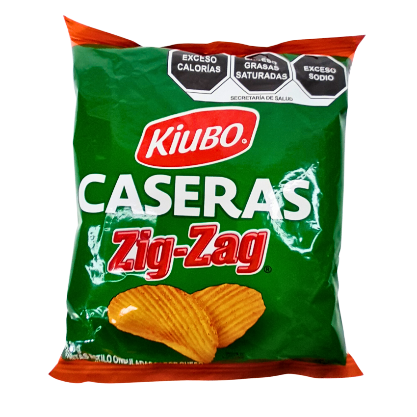 Kiubo Papas Caseras Zig-Zag Queso 10pz