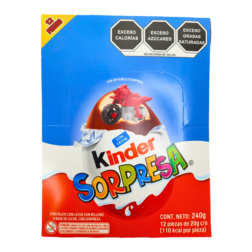 Ferrero Huevito Kinder Sorpresa Vehículos 12 Piezas