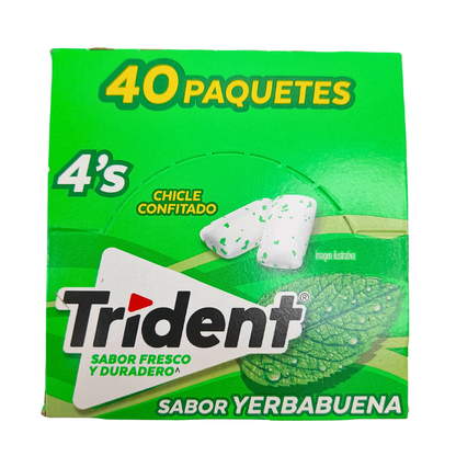 Adams Trident Yerbabuena 4’s Pack 40 Piezas