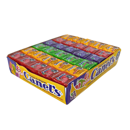 chicles canels clásicos 4 piezas sabores frutales