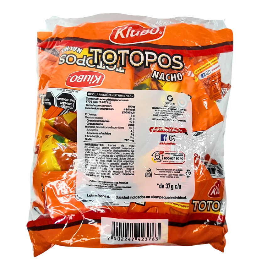 Gonac Botana Kiubo Totopos Nacho 10pz