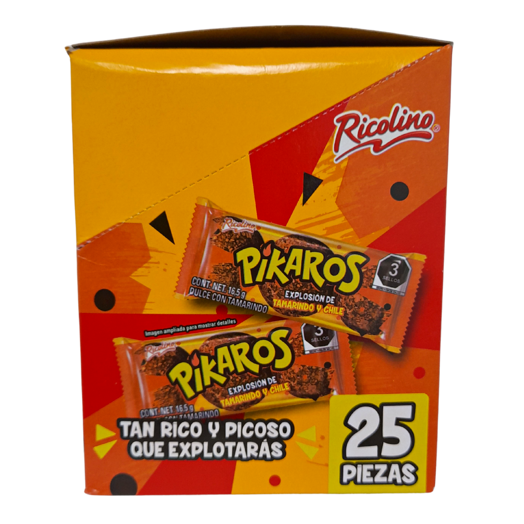 caramelo suave de tamarindo espolvoreado con chile pikaros de ricolino