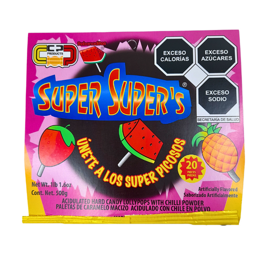 Candy Pop Paleta Super Supers 20 Piezas