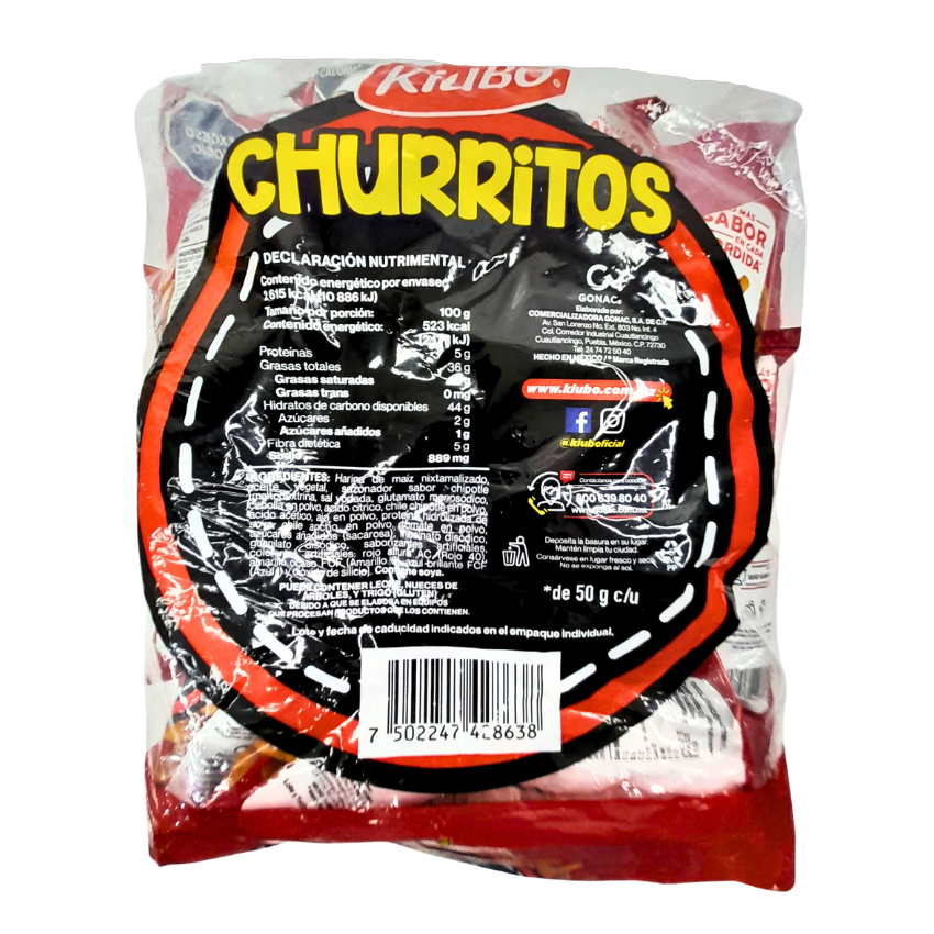 Kiubo Churritos Chipotle 10pz