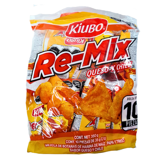 Kiubo Remix Mega Queso y Chile 10pz