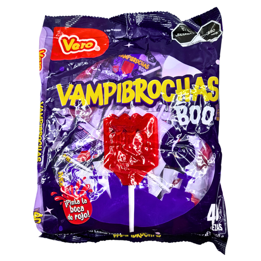 Vero Paleta Vampibrochas Boo Fresa 40pz