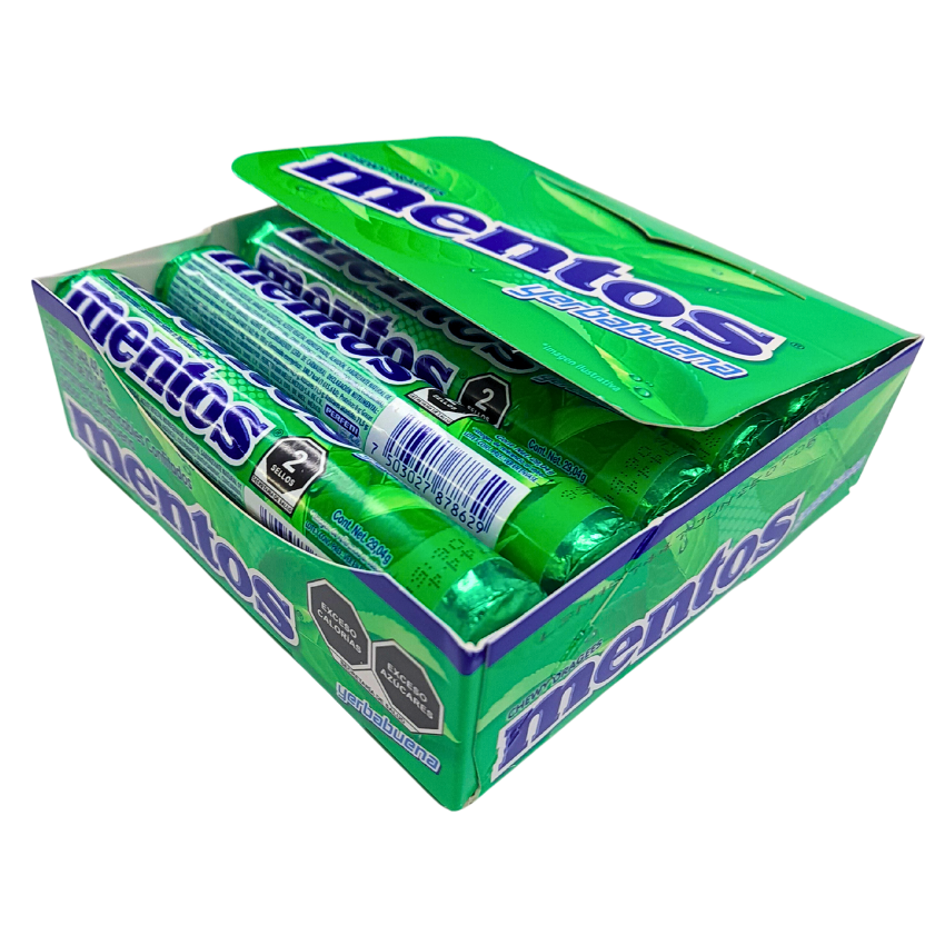 Chupa Chups Mentos Yerbabuena 12pz