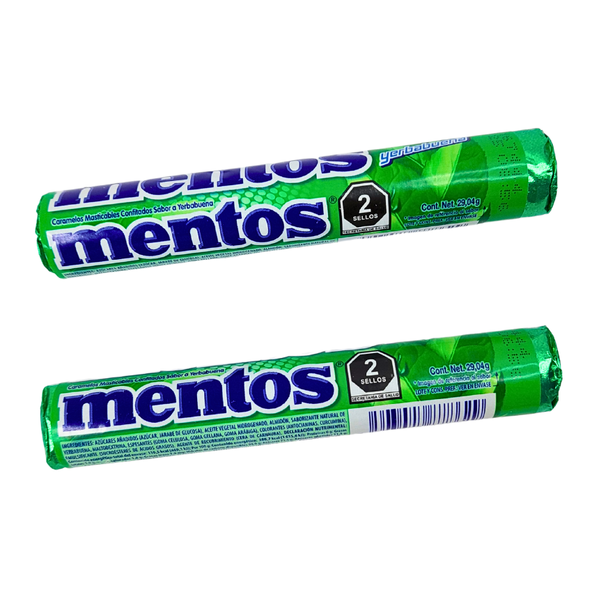 Chupa Chups Mentos Yerbabuena 12pz