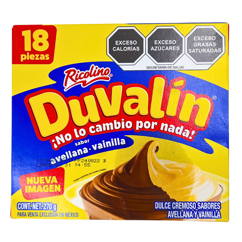 crema de caramelo con sabores combinados duvalín ricolino