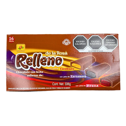 De la Rosa Chocolate Suizo Relleno 16pz