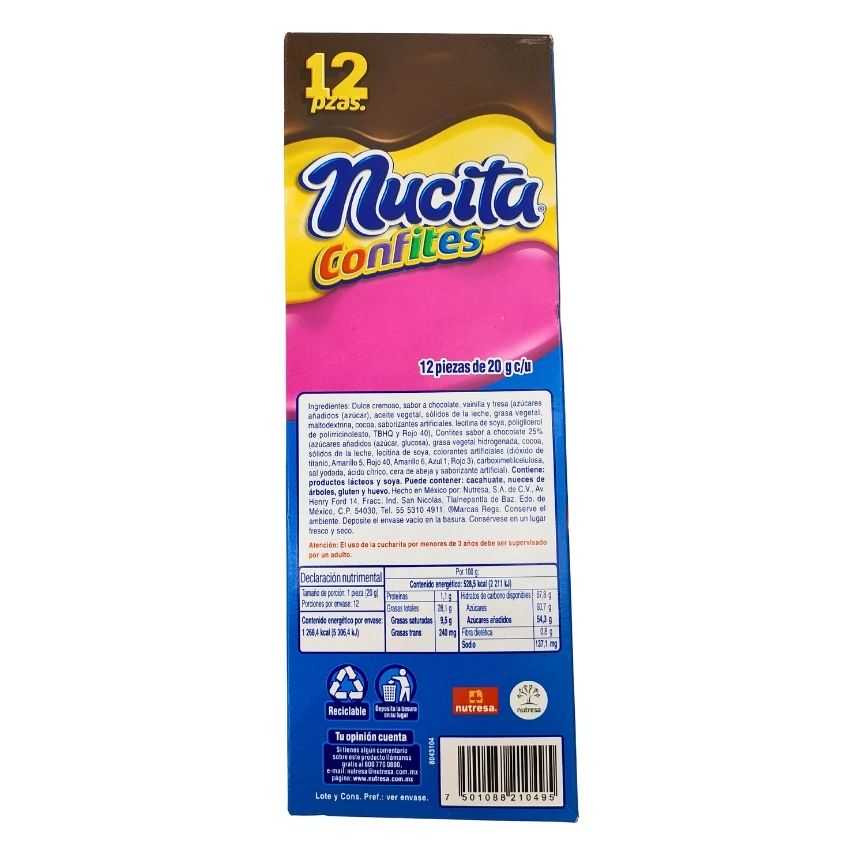 Nutresa Nucita Confites Trisabor 12pz