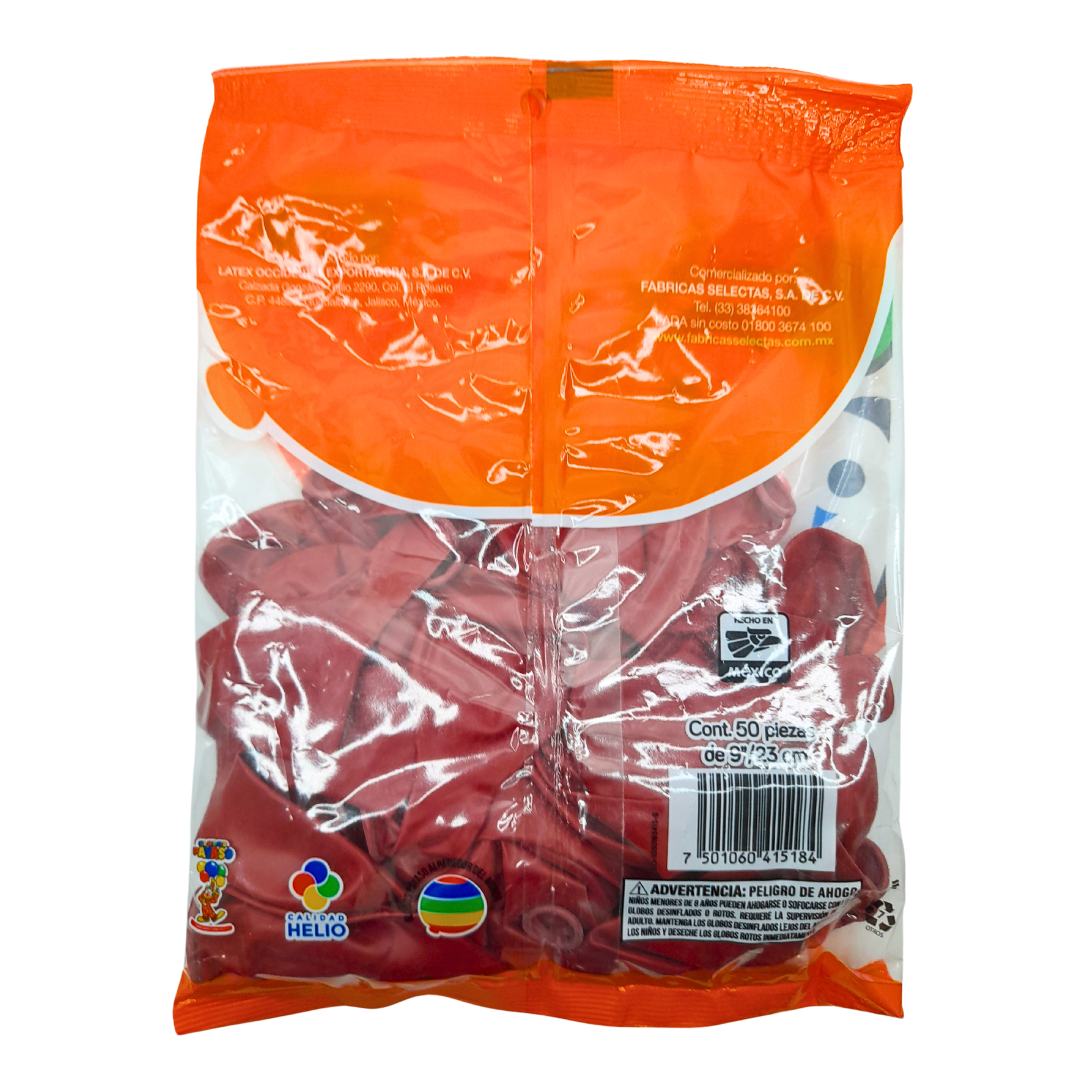 Fasec Globo Decorador Rojo Cereza #9 50pz