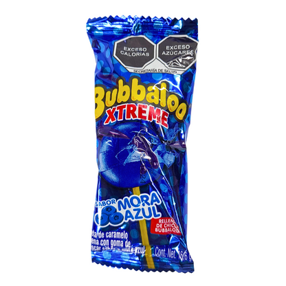 paleta de caramelo macizo con goma de mascar bubbaloo xtreme adams