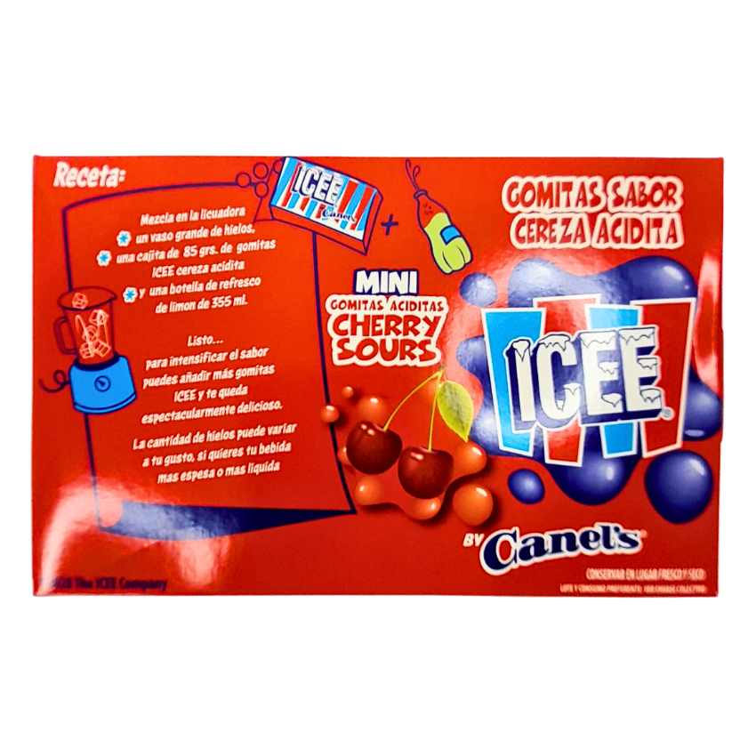 Mini Cherry Sours Icee 85g Canels Dulcerías Y Abarroteras Vázquez 5818