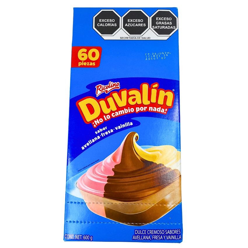 Ricolino Duvalín Crema Trisabor 60 Piezas