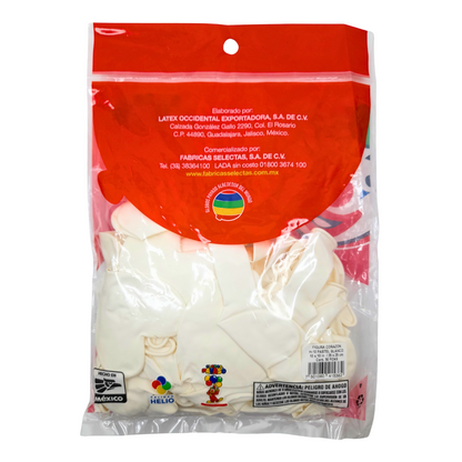 Fasec Globo Corazón Blanco #10 50pz