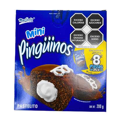 Marinela Pastelito Pingüinos Mini 8 Piezas