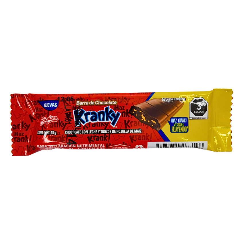 Kranky Choco Barra 12pz Ricolino Dulcerías y Abarroteras Vázquez