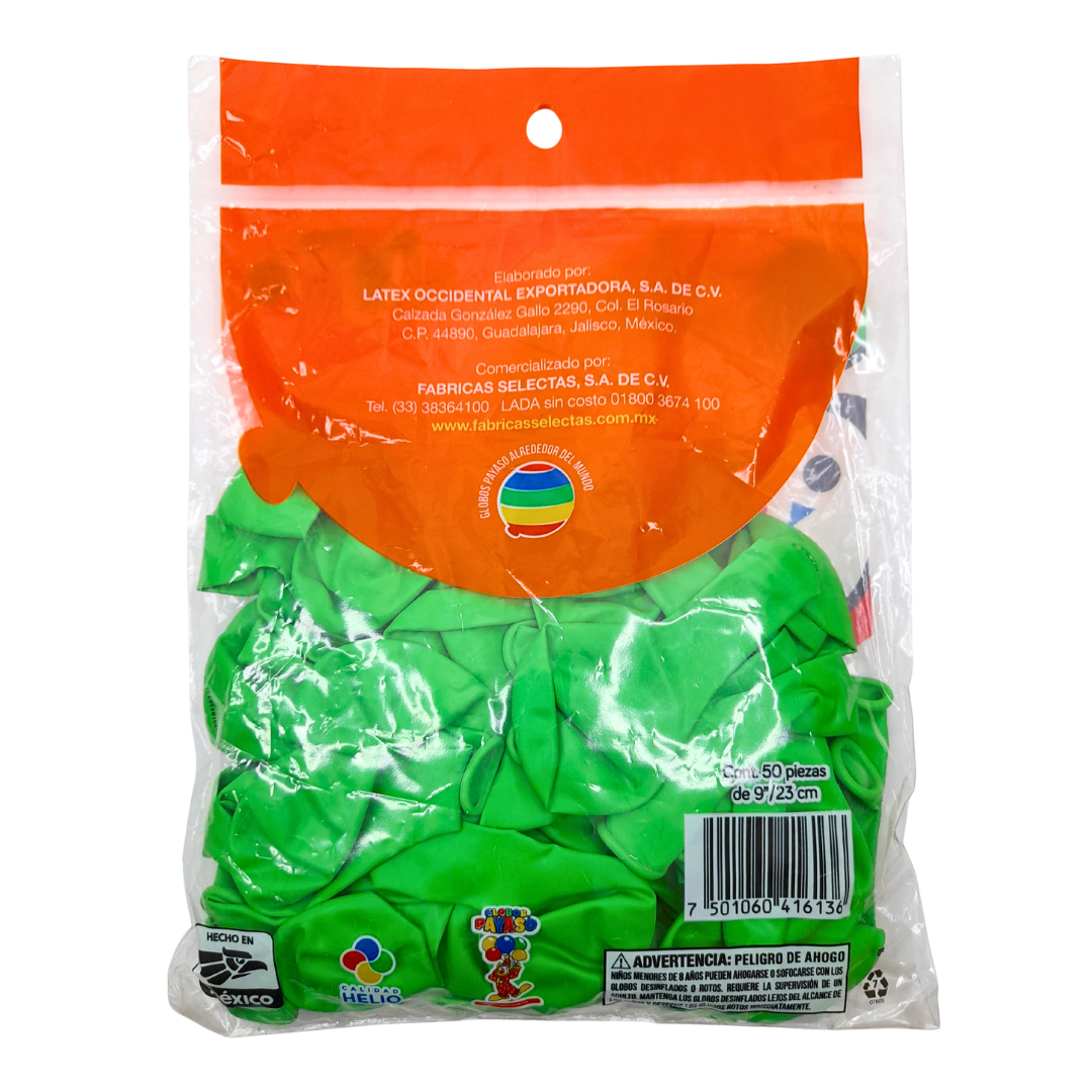 Fasec Globo Decorador Verde Limón #9 50pz