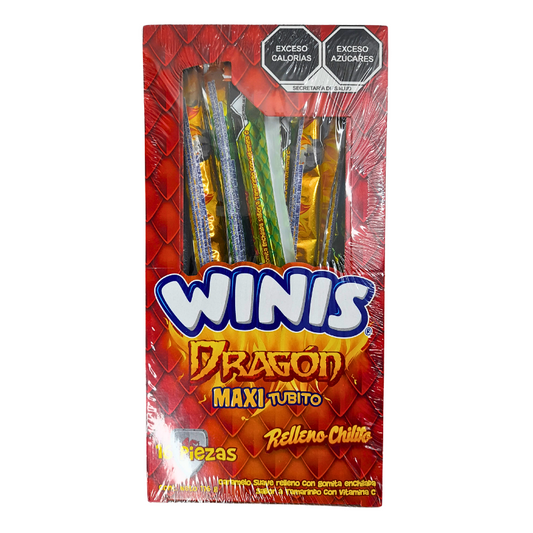 tubito de caramelo suave sabor tamarindo enchilado maxi tubito dragón winis