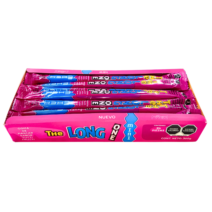 Anahuac Chicle The Long One Mini Frutas 24pz