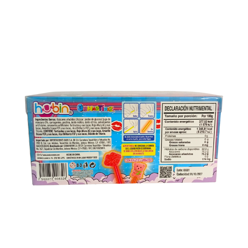 Gummy Besos Pop´s 30pz 330g Hubin