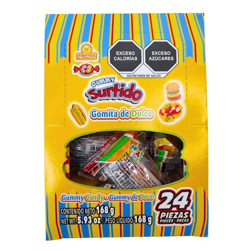 Gummy Surtido Snack 24pz | Las Delicias | Dulcerías Abarroteras Vázquez ...
