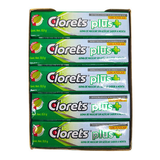 Adams Clorets Plus 5’s Pack 20 Piezas