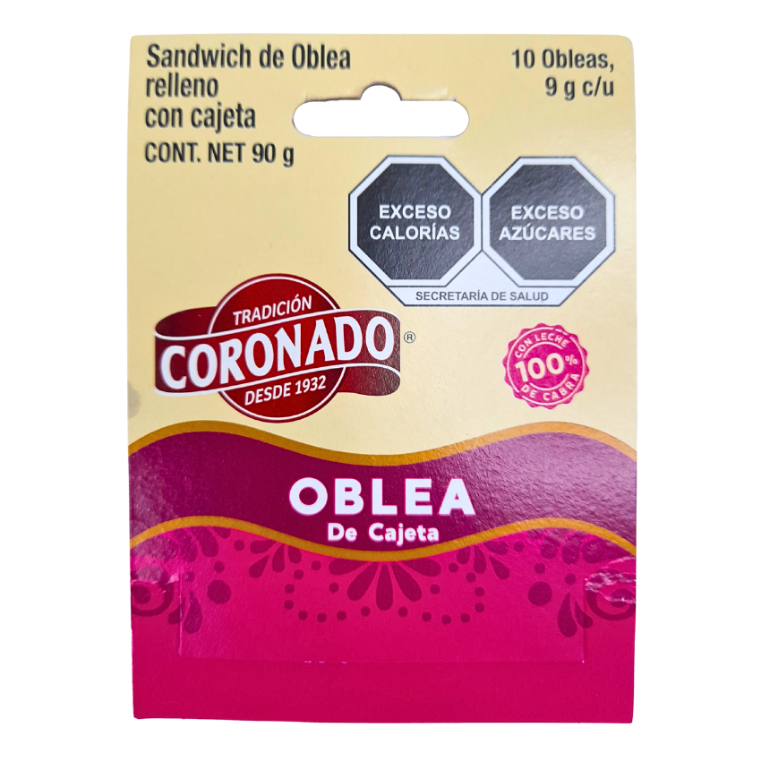 Coronado Obleas con Cajeta Tira 10 Piezas