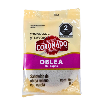 Coronado Obleas con Cajeta Tira 10 Piezas