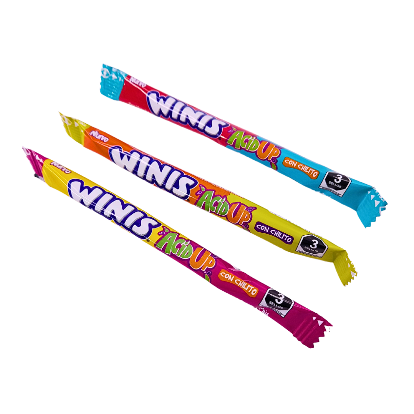 Winis Caramelo Acid-Up Stick Chilito 24pz