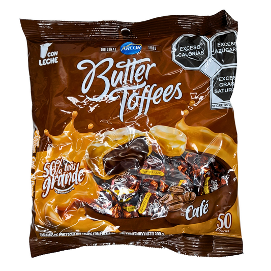 caramelo selecto cremoso con sabor café butter toffees arcor