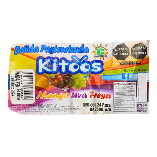 Kitoos Bolis Panda Frutales 24pz