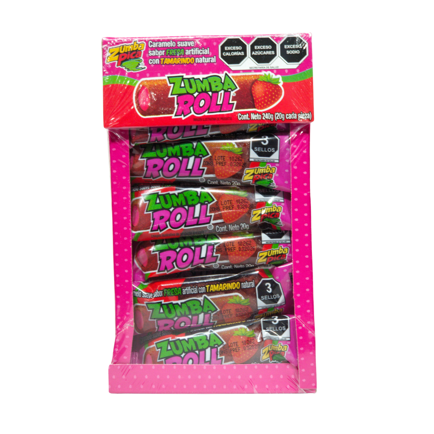 Zumba Pica Roll Fresa 12pz