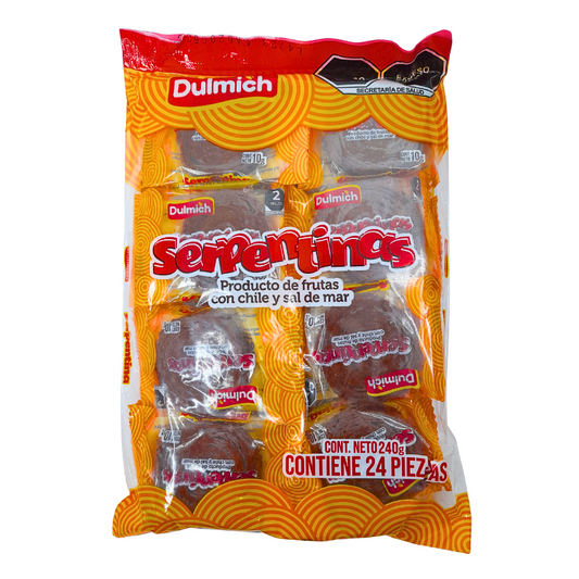 Dulmich Serpentinas Frutales Con Chile 24pz