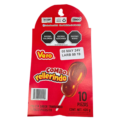 Vero Paleta Combo Rellerindo Tira 10 Piezas