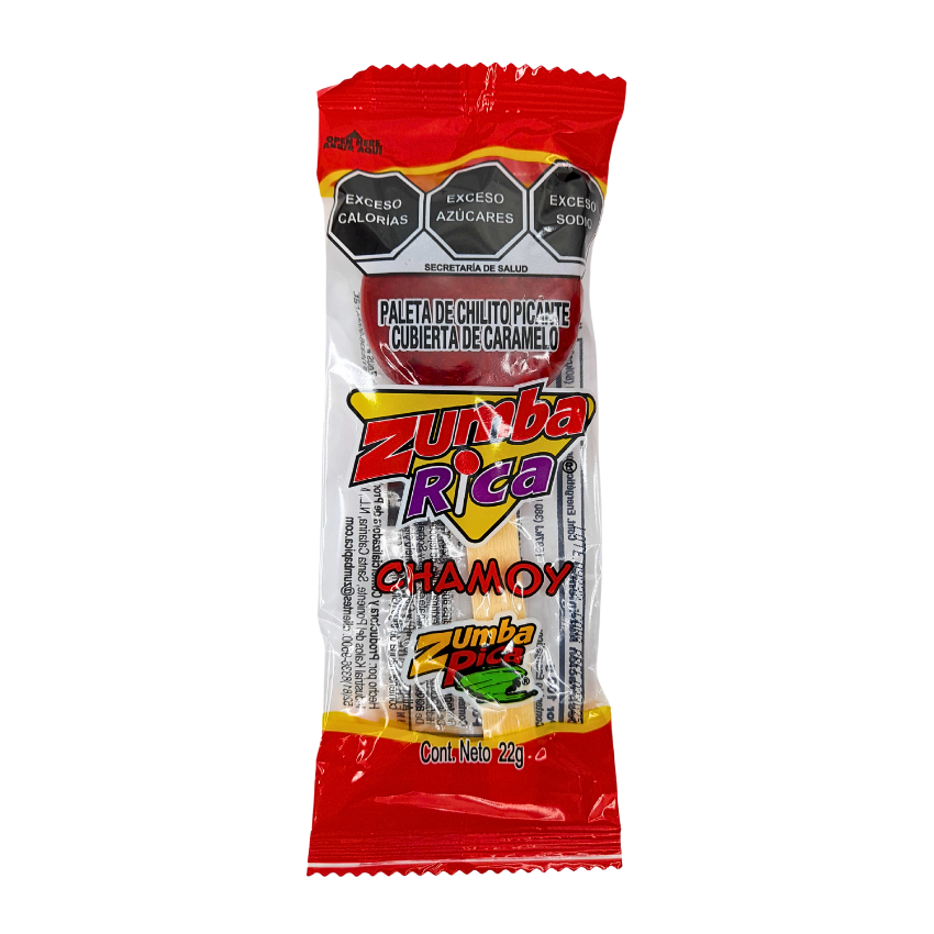 Zumba Rica Paleta Chamoy Caramelo 12pz