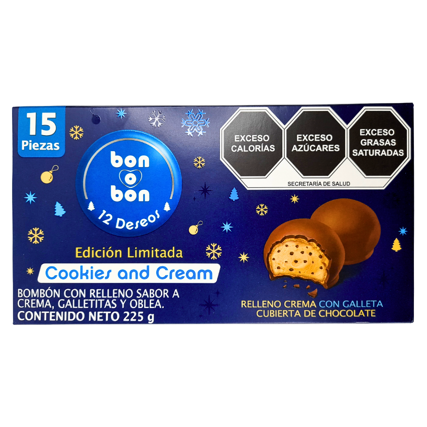 Bon o Bon Cookies N’ Cream 12 Deseos 15pz