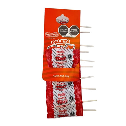 Dulces Montes Paleta Tomy Tira 10pz