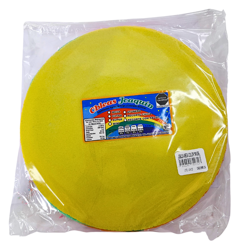 Color Oblea Oblea Mega Colores 190gr | Joaquin | Dulcerías y Abarroteras Vázquez