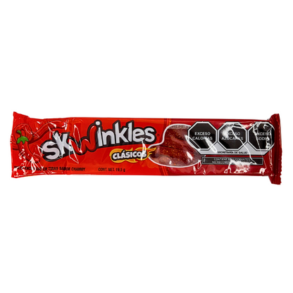 tiras de goma con sabores frutales cubiertas con chile en polvo skwinkles mars