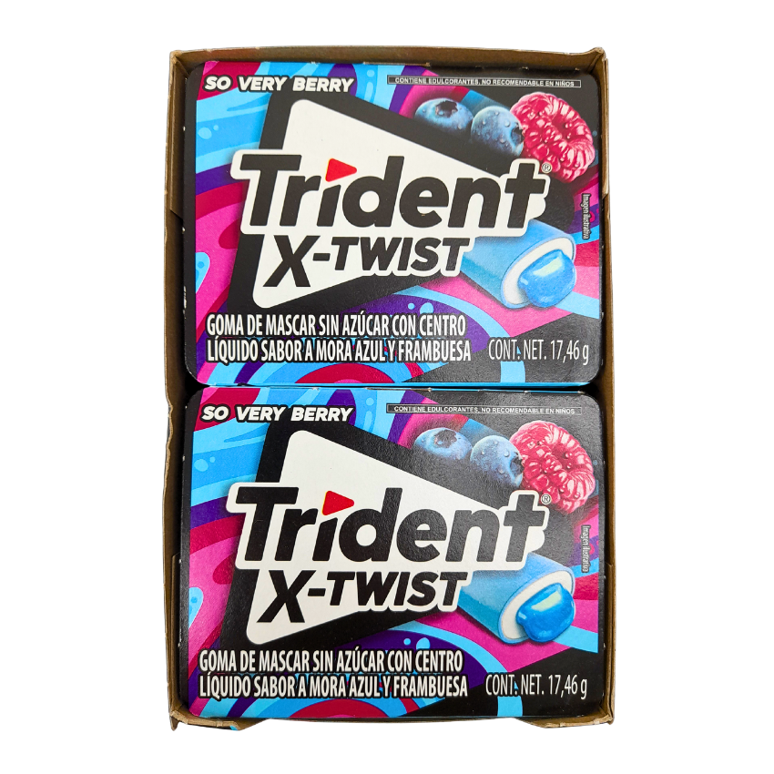 Adams Trident X-Twist Mora Azul y Frambuesa 8 Piezas