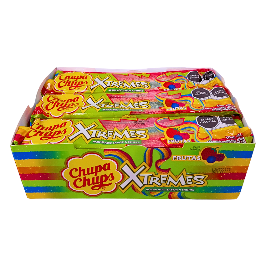 Chupa Chups Goma Xtremes Frutales 18pz