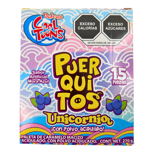 Paleta Puerquitos Unicornio Cool Toons 15 Piezas