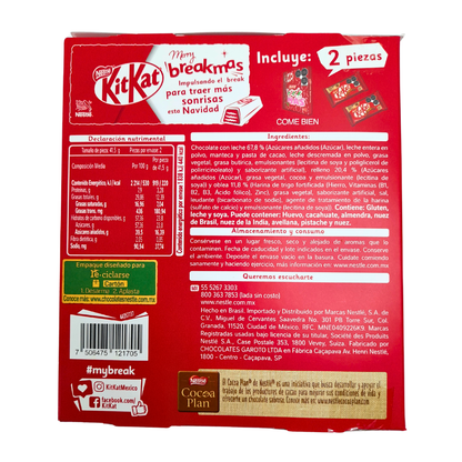 Nestlé Chocolate KitKat Regalo Navideño 2 Piezas 41.5gr