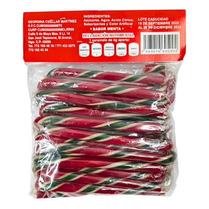Bastón Caramelo Navideño Tricolor El Farolito 20pz