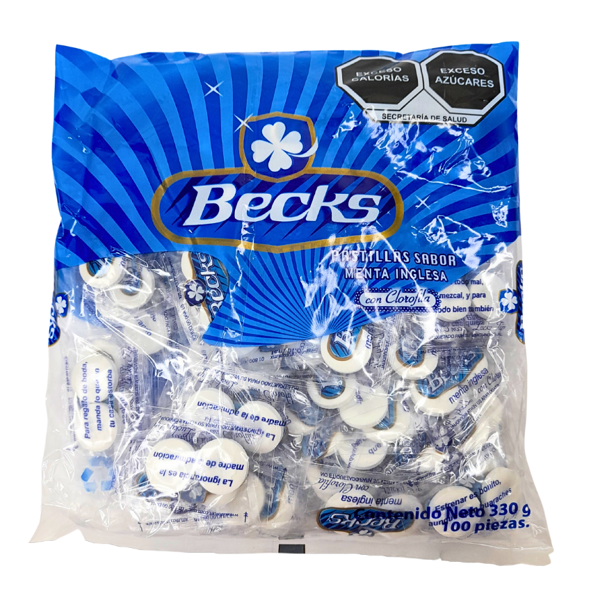 Becks Pastilla Menta Inglesa 100pz