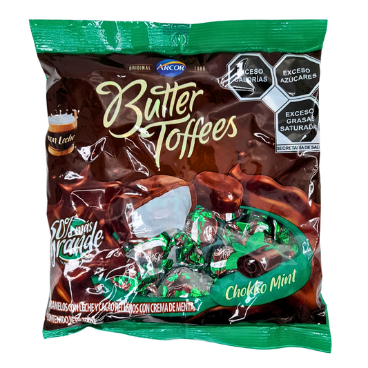 caramelo selecto cremoso con sabor chocomenta butter toffees arcor