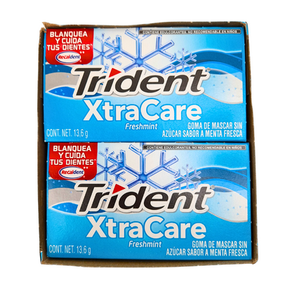 Adams Trident Xtra Care FreshMint 12 Piezas