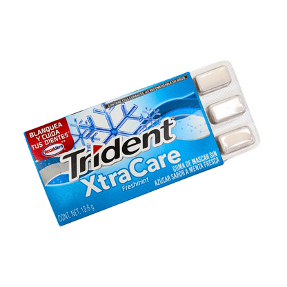 Adams Trident Xtra Care FreshMint 12 Piezas